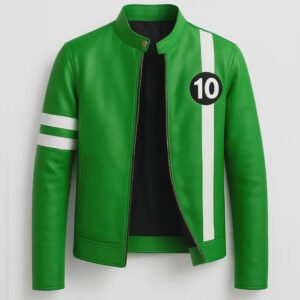 Ben 10 Light Green Inspired Faux Leather Jacket