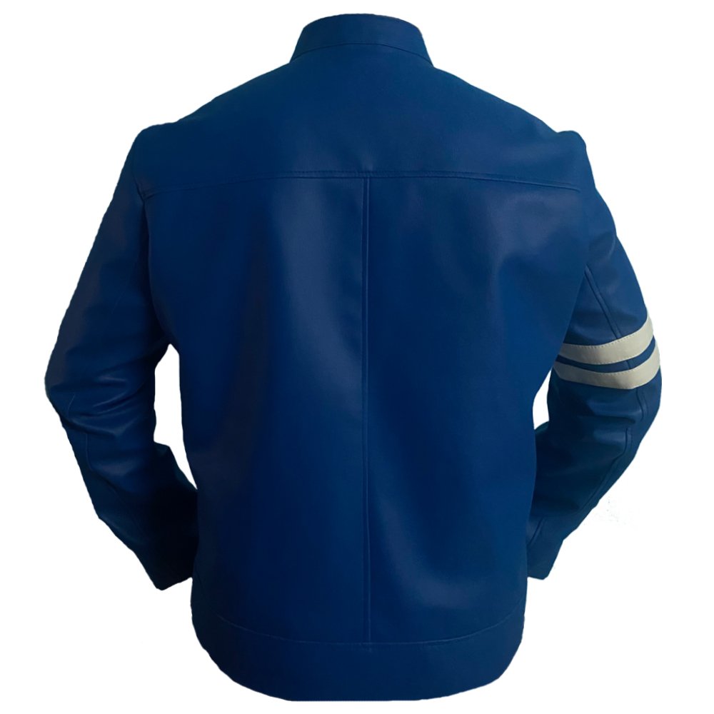 Ben 10 Blue Color Inspired Faux Leather Jacket - Image 7