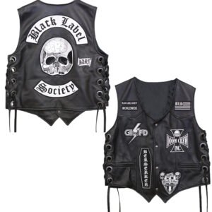 Men's Black Label Society Doom Faux Leather Biker Vest